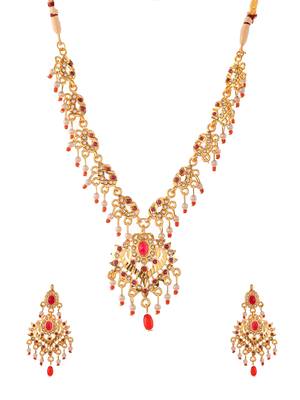 Gold Plated CZ Ethnic Jewellery Set For Women 4