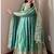 Heavy fendy silk embroidered sequince work wedding kurta set