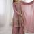 Onionpink fendy satin with embroidered sequince work plazzo set