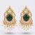Emerald heritage pearl drop earrings