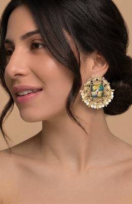 Divine lord krishna heritage earrings 1