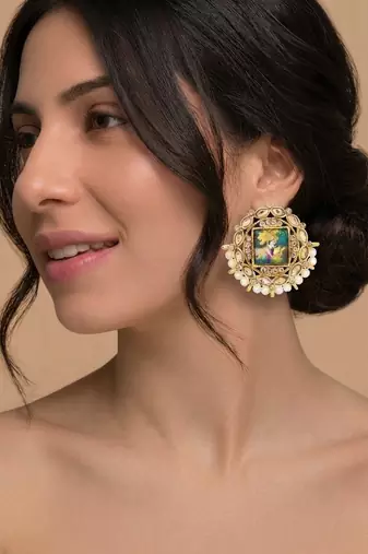 Divine lord krishna heritage earrings