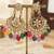 Vibrant navratna chandbali earrings