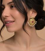 Golden avian heritage earrings