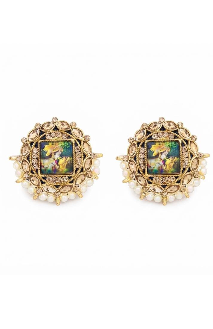 Divine lord krishna heritage earrings