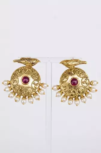 Golden avian heritage earrings