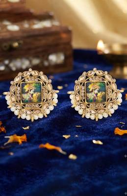 Divine lord krishna heritage earrings 3