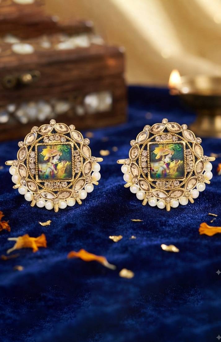 Divine lord krishna heritage earrings