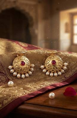 Golden avian heritage earrings 3