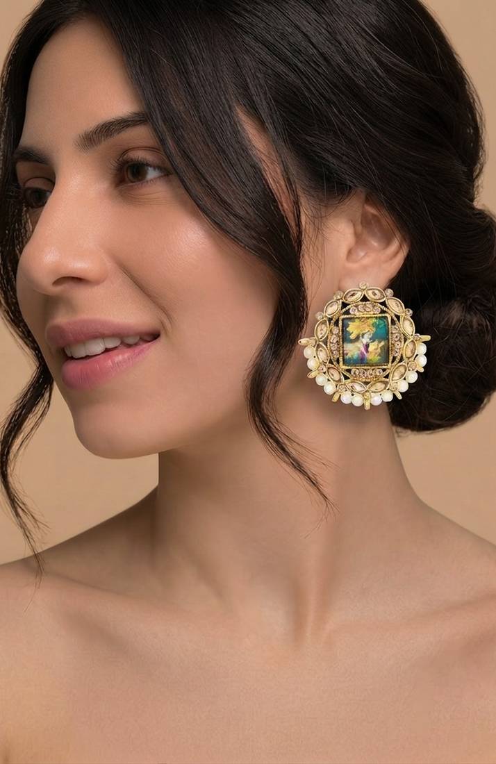 Divine lord krishna heritage earrings