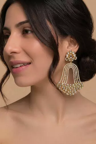 Radiant crystal arch statement earrings
