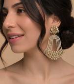 Radiant crystal arch statement earrings