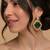 Royal emerald statement earrings
