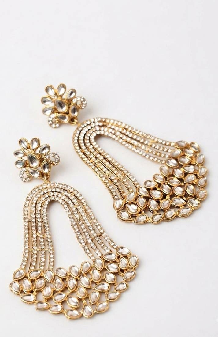 Radiant crystal arch statement earrings