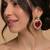 Royal crimson statement earrings