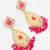 Regal crimson chandelier earrings