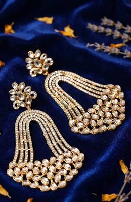 Radiant crystal arch statement earrings 3