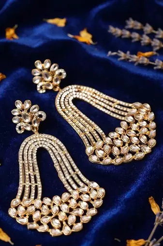 Radiant crystal arch statement earrings