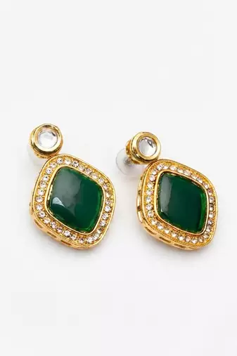 Royal emerald statement earrings