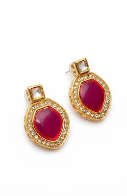 Royal crimson statement earrings 2