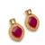 Royal crimson statement earrings