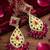 Regal crimson chandelier earrings