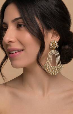 Radiant crystal arch statement earrings 4