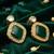 Royal emerald statement earrings
