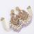 Lavender kundan chandbali earrings with pearl droplets