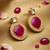 Royal crimson statement earrings