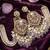 Lavender kundan chandbali earrings with pearl droplets