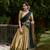 Traditional Cream Poly Cotton Half Saree With Zari Weaving Work Lehenga Choli