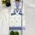White reyon cotton embroidery thread work patiala suit