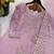 Lavender silk blend embroidered beads work plazzo suit