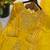 Yellow silk blend embroidered beads work plazzo suit