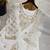 White silk blend embroidered beads work plazzo suit