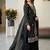 Black silk blend embroidered beads work plazzo suit