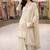 Heavy chinon silk embroidered thread work kurta plazzo set