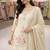 Heavy chinon silk embroidered thread work kurta plazzo set