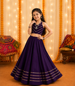 Girl's premium roman silk flared chaniya choli for navratri & garba