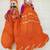 traditional rajasthani colorful wooden face string wood folk puppets kathputli doll for home decor (pack of 2)