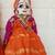 traditional rajasthani colorful wooden face string wood folk puppets kathputli doll for home decor (pack of 2)