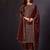 Maroon heavy rangoli with coading sequence work unstitched suit