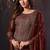 Maroon heavy rangoli with coading sequence work unstitched suit