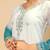 Turquoise embroidered palazzo pants