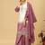 Mauve embroidered palazzo pants