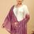 Mauve embroidered palazzo pants