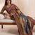 Multicolor silk blend saree with mirror work