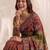 Multicolor silk blend saree with mirror work