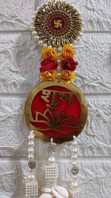 traditional decorative shubh labh satiya wall hanging  wall hanging for main door for home decor (pack of 2) 4